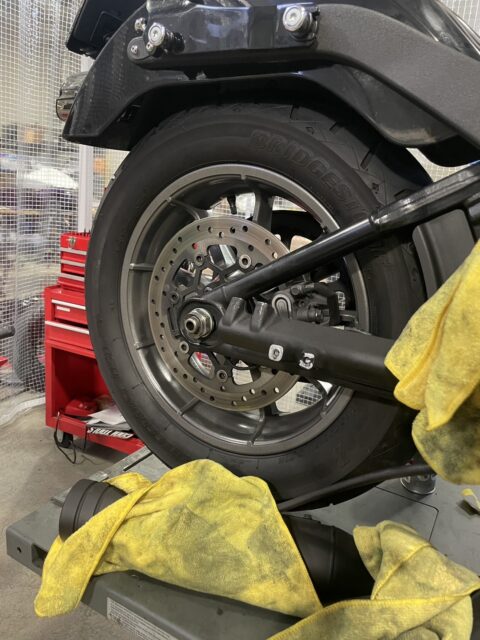 リアホイール組付け後