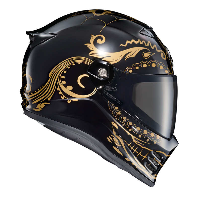 スコーピオン■コバートFX エルマロ フルフェイスヘルメット グロスブラック/ゴールド SCORPION EXO