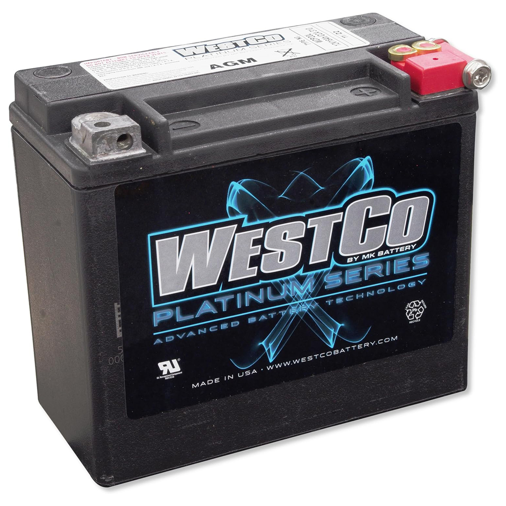 ウエスコ■WESTCO AGMバッテリー WCP20L【97-03年 XL、97年以降 ダイナ・ソフテイル】 65989-97C 9800-4030