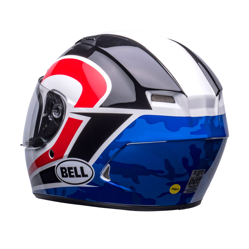 ベル■ クオリファイア DLX MIPS フルフェイスヘルメット ブリッツグロスホワイト/ブルーカモ BELL Helmets