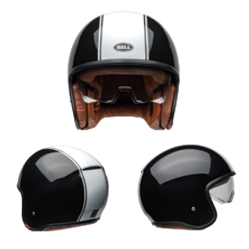 ベル■ TX-501 ジェットヘルメット ラリー グロスブラック/ホワイト BELL Helmets