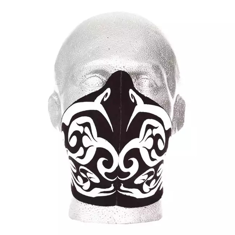 バンデロ■バイカーフェイスマスク トライバル フレイムス ホワイト メンズ フリーサイズ