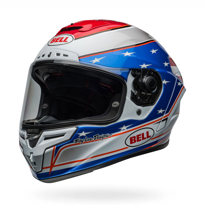 ベル■ レーススター DLX フレックス フルフェイスヘルメット ビュービエ24 グロスホワイト/ブルー BELL Helmets