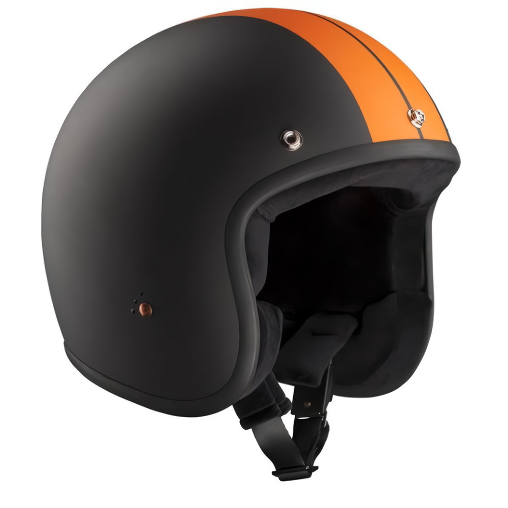 バンディット■スモールジェットヘルメット レース ブラック/オレンジ BANDIT HELMETS