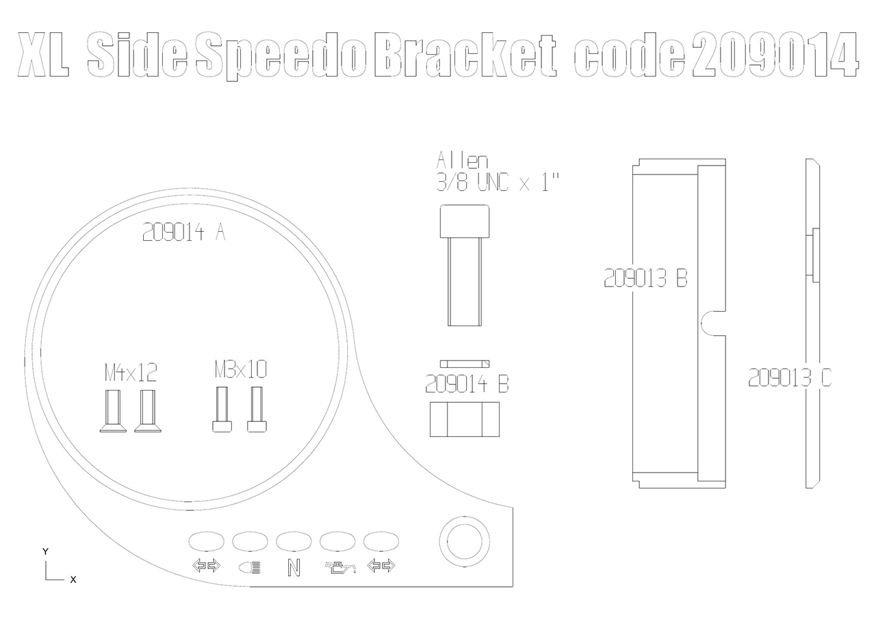 フリースピリッツ■ スピードメーター 左側移設用ブラケット ブラック【07年以降 スポーツスター】 Free Spirits