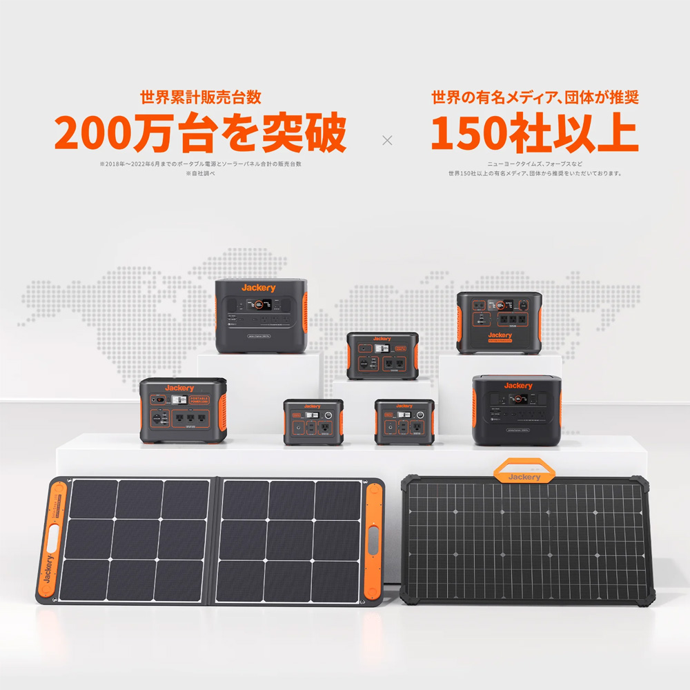 ジャクリ■ポータブル電源 400 家庭用蓄電池 112200mAh/400Wh ブラック＆オレンジ