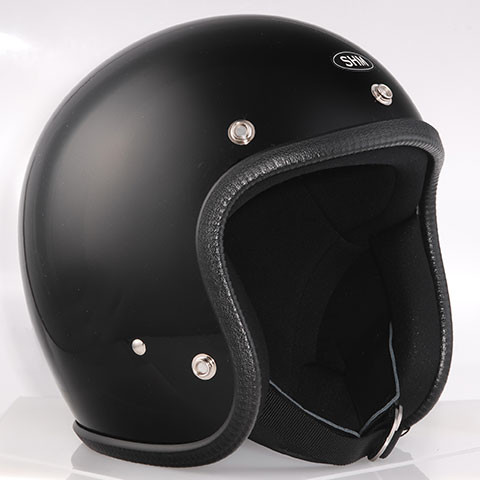 SHM■Lot-500 ベーシックジェットヘルメット/ブラック/SG規格(排気量無制限)