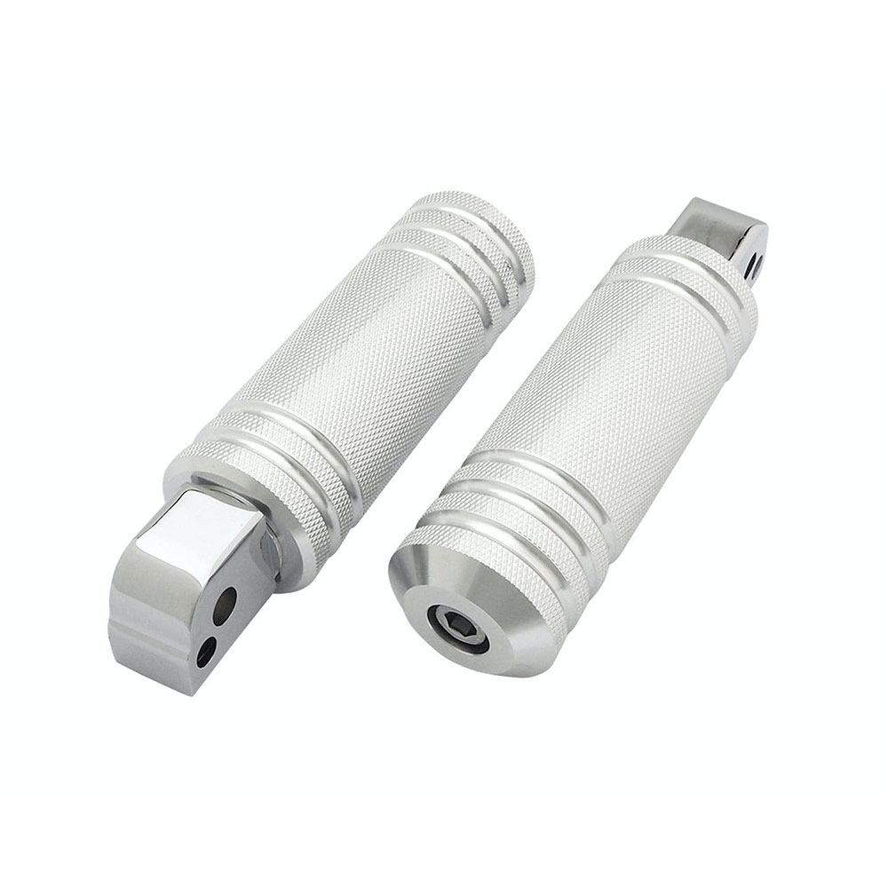 アルミ5リブフットペグ ラージ リア シルバー