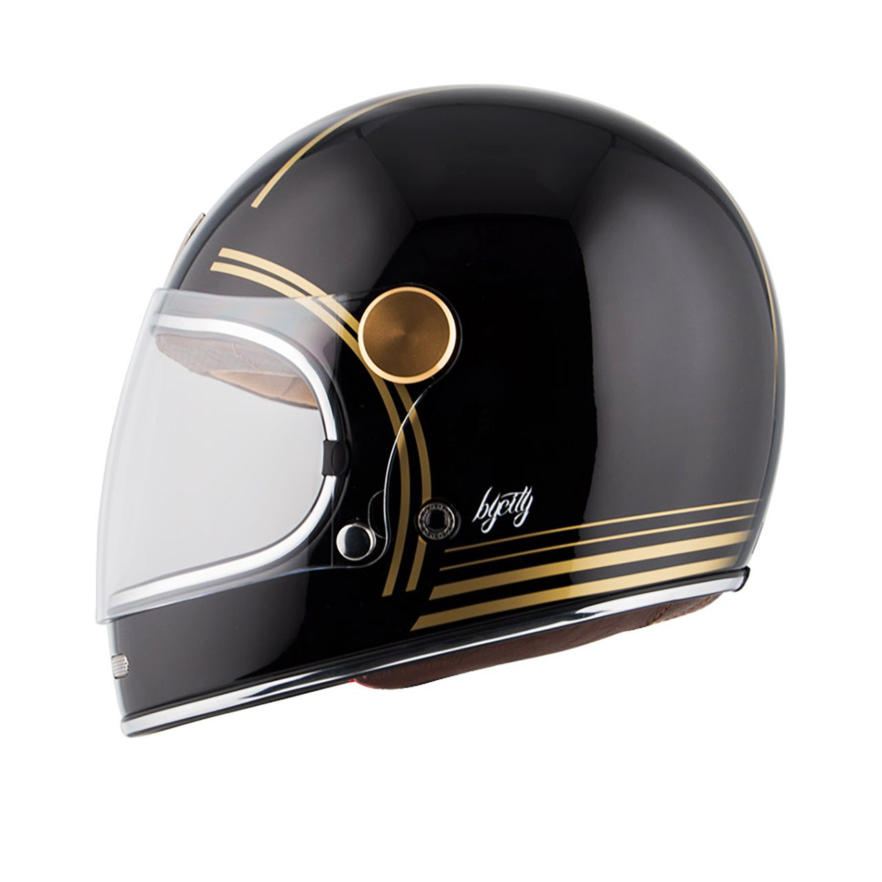 バイシティ■ロードスター2 ヘルメット グロスブラック/ゴールドライン ECE規格