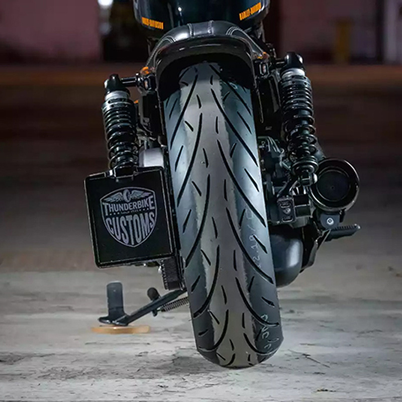 サンダーバイク■ サイドナンバープレートホルダー マットブラック 【ナイトスター】 Thunderbike
