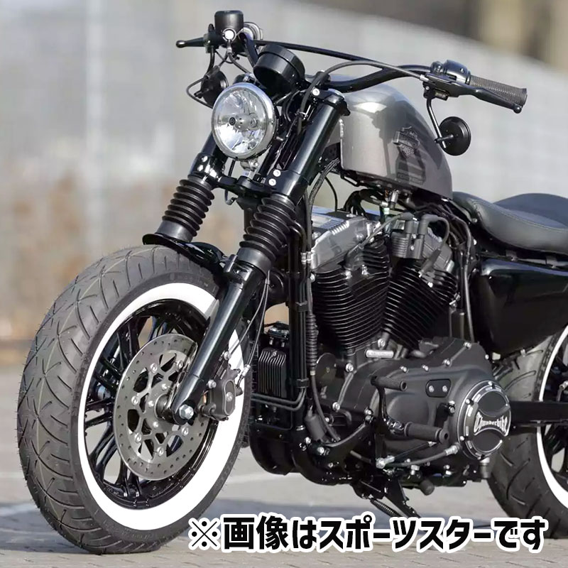 サンダーバイク■ ラバーフォークブーツ (49mm) ブラック 【18年以降 FXBR/S】 Thunderbike