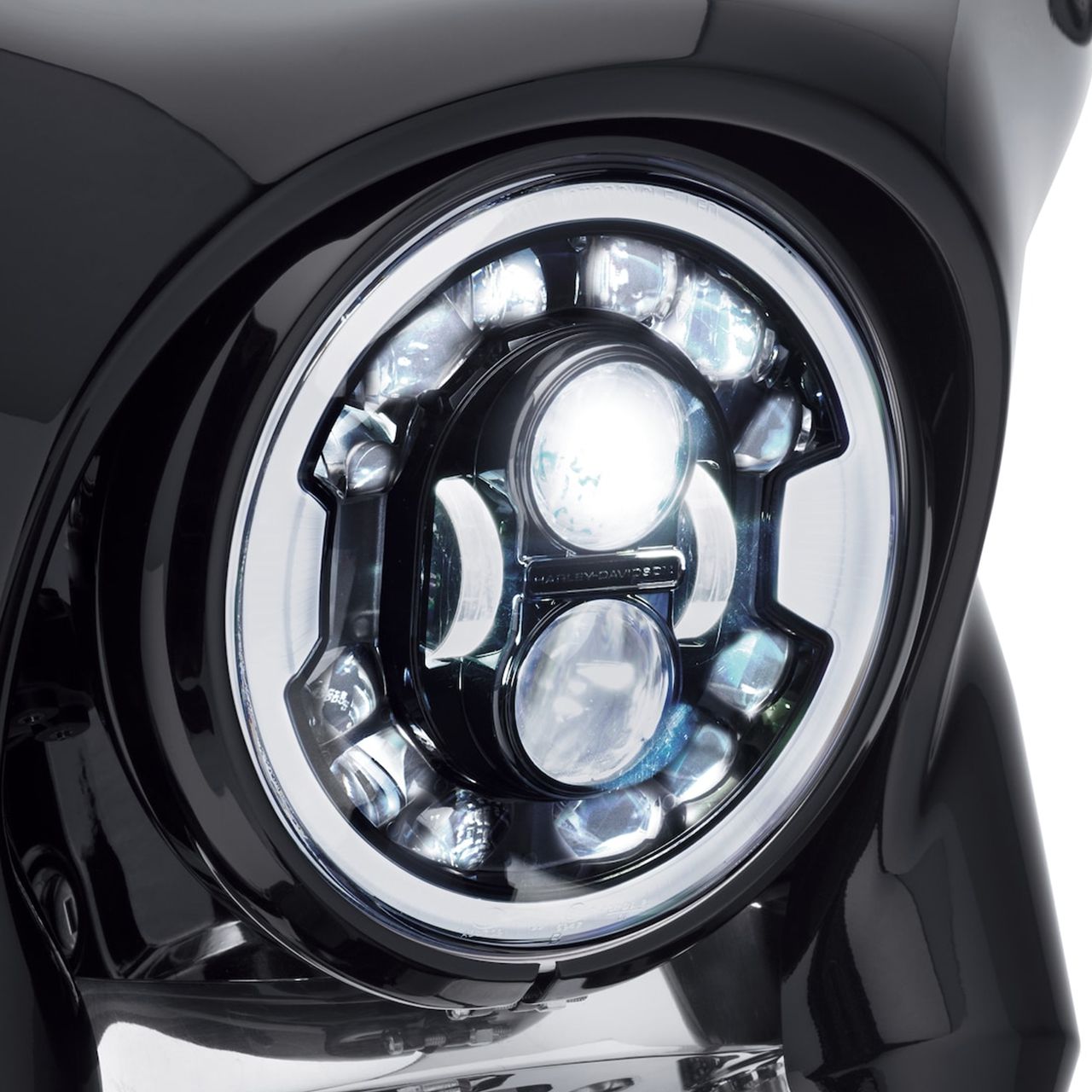 ハーレー純正■7インチ デーメーカー アダプティブ LEDヘッドライト ブラック 【FLD/ソフテイル/ツーリング】