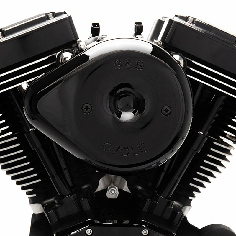 ステルスエアクリーナーキット ティアドロップカバー付き グロスブラック