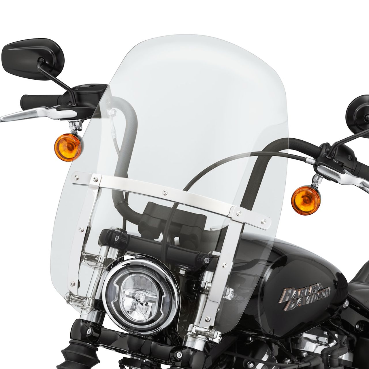 ハーレー純正ウインドスプリッター デタッチャブル 18インチ コンパクトウインドシールド 【18年以降 ソフテイル/14-17年 FXDL】  Harley Davidson Wind Splitter Quick-Release Compact 18 in. Windshield  パインバレー