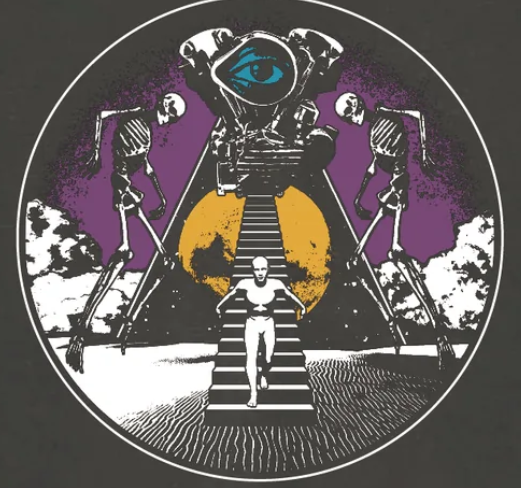 ナイン インダストリーズ×エブリデイ・ライフ・ウィズ・ファズ コラボ デザインTシャツ "Overlap"