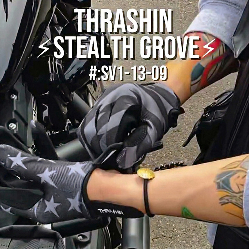 ステルスグローブ スターズ＆ボルツ ブラック/グレー