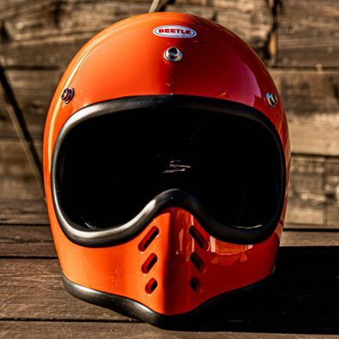 オーシャンビートル■BEETLE MTX BELL MINI MOTOスタイル ビンテージモトクロスヘルメット/オレンジ