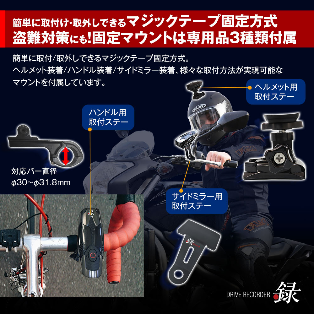 【超軽量】 自転車・バイク用 ドライブレコーダー マックスウィン