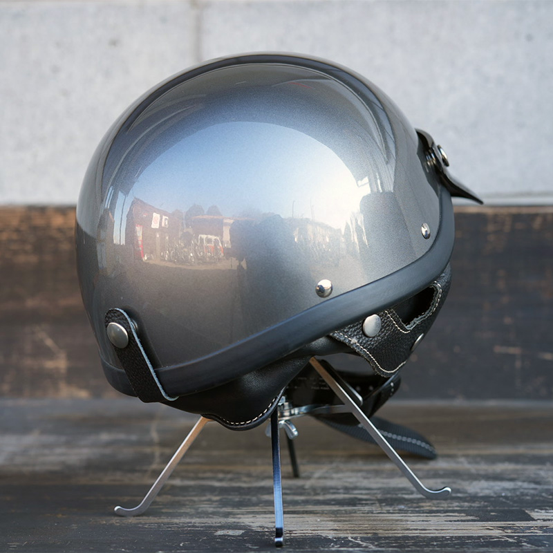 ショーティー4 ハーフキャップヘルメット スペースグレー/ブラックチンカップ