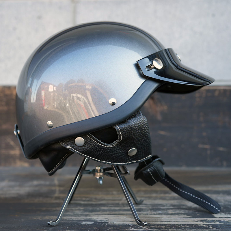 ショーティー4 ハーフキャップヘルメット スペースグレー/ブラックチンカップ