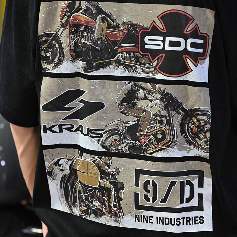 ナイン インダストリーズ SDC×KRAUS×NINE トリプルネーム Tシャツ