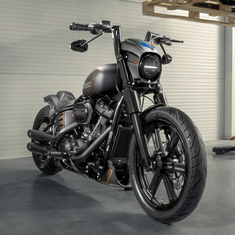 【業販専用商品】モナーク 2インチ径 ファットハンドルバー ブラック (6インチ高/クランプ径1インチ)