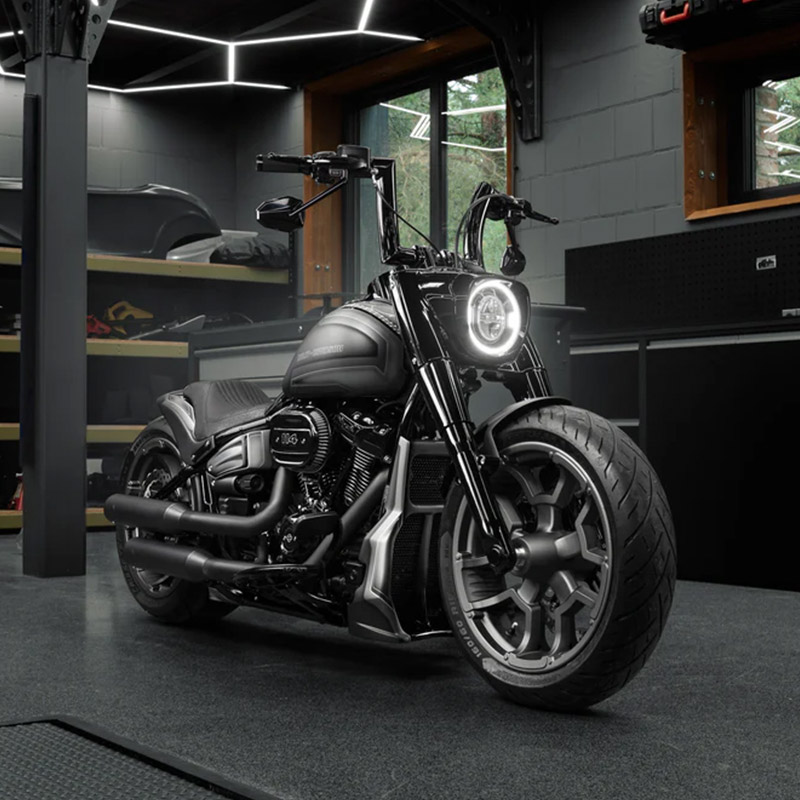 Fat Baggers 1.25インチ・フラットトップ ハンドルバー バットウィングフェアリング用 10インチ クローム Fat Baggers 1.25インチ・フラットトップ ハンドルバー(クランプ径1