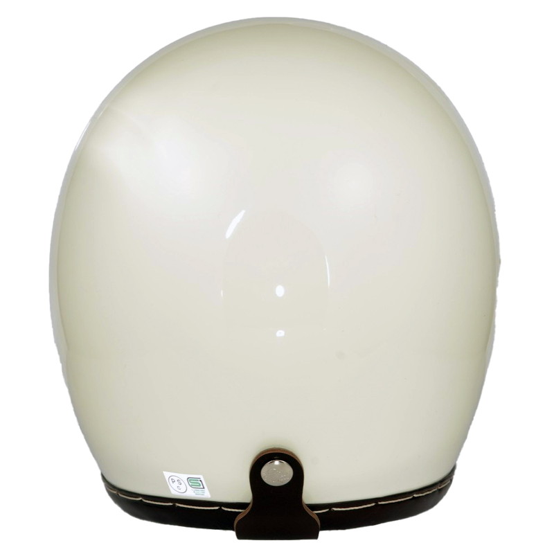 SHM■ Lot-110 ハンドステッチ ジェットヘルメット アイボリー/ブラウンレザー（SG規格）