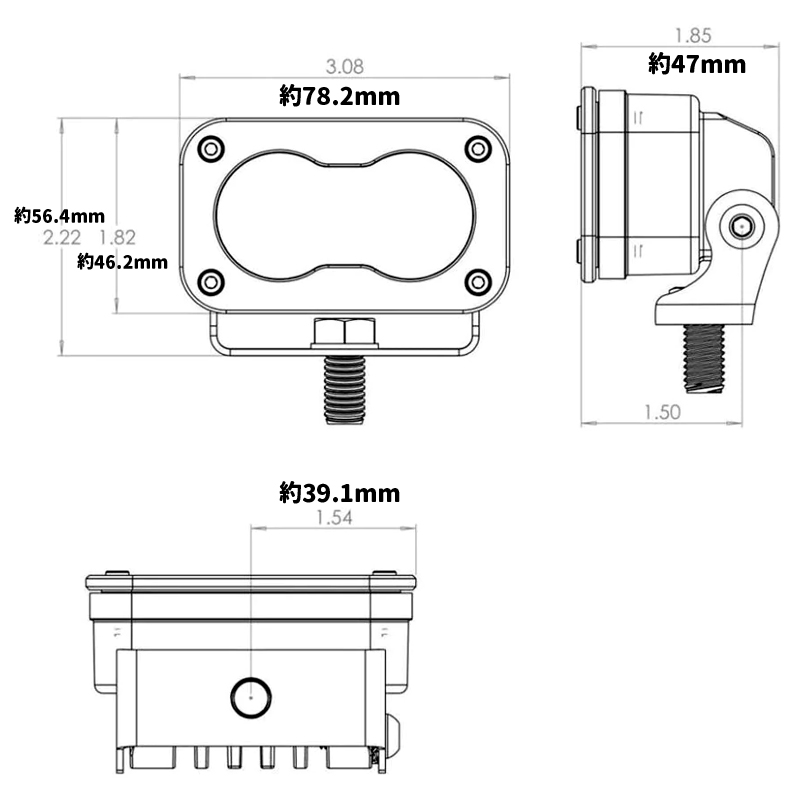 バハデザイン デュアル S2 LED フォグライトキット スポーツ/ドライビングコンボ(ホワイト)