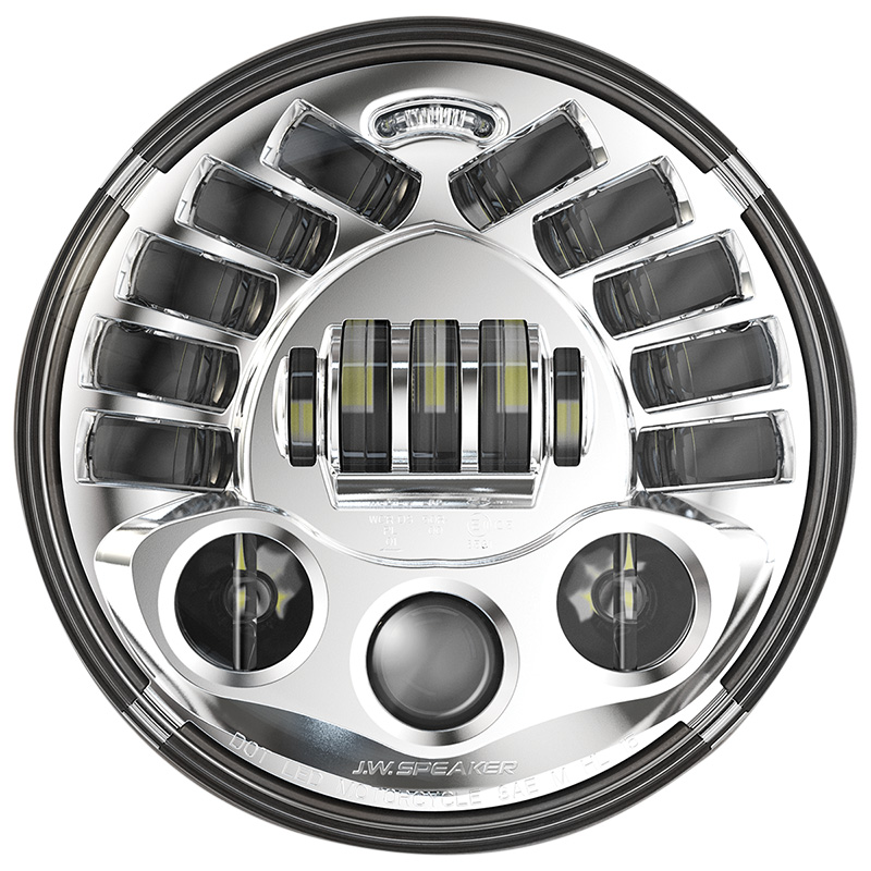 新品　J.W. スピーカー　アダプティブ2 LEDヘッドライト　ハーレー JWスピーカー□7インチ アダプティブ2 可変式LEDヘッドライト クローム