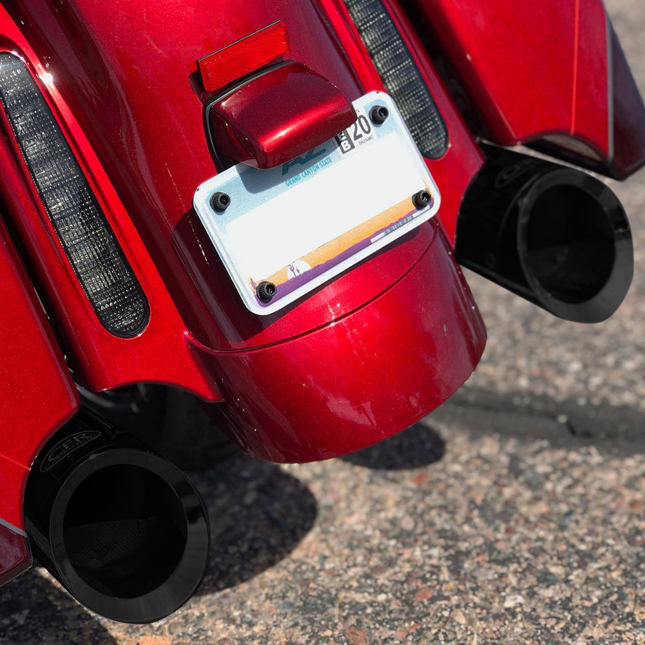 CFR■スリップオン マフラー アングルチップ CFR Slip-On Exhaust Mufflers with JNC Angle Tips 95年〜16年ツーリング用 ブラック[CFR-FLH008B］