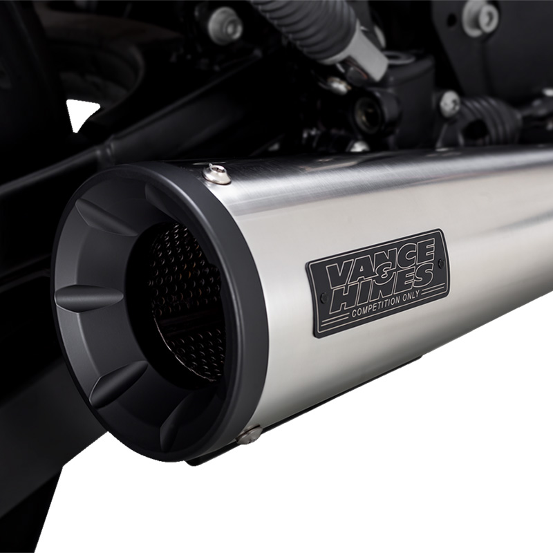 【決算セール】ステンレス アップスイープ 2-into-1 フルエキゾーストマフラー ブラッシュ