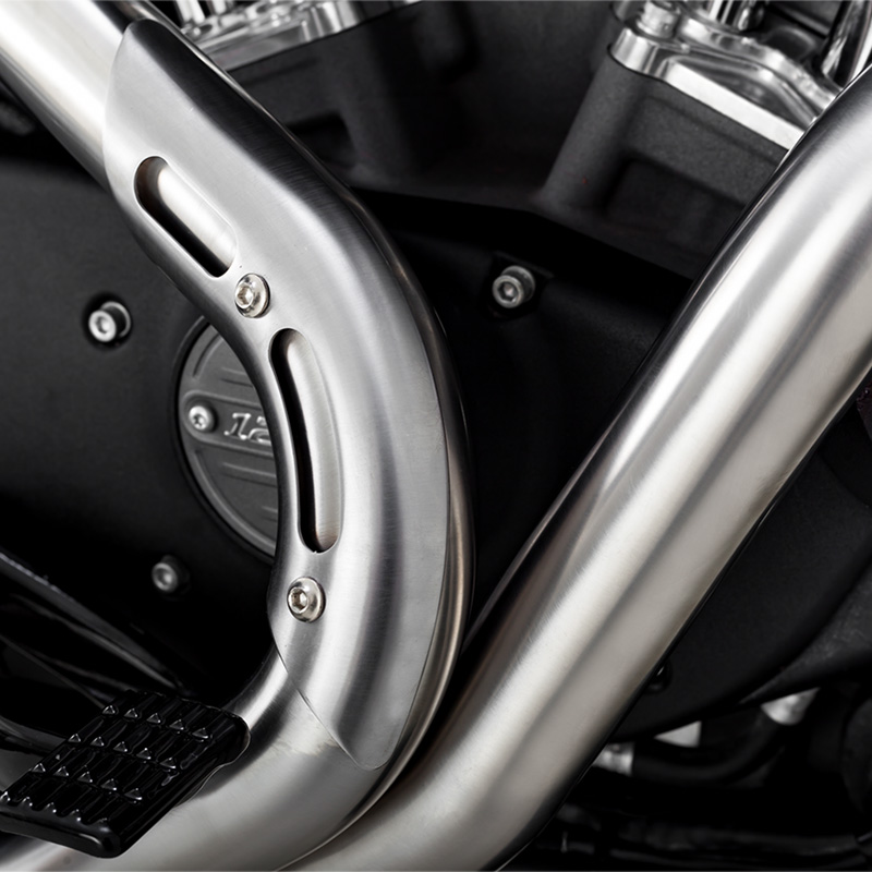 【決算セール】ステンレス アップスイープ 2-into-1 フルエキゾーストマフラー ブラッシュ