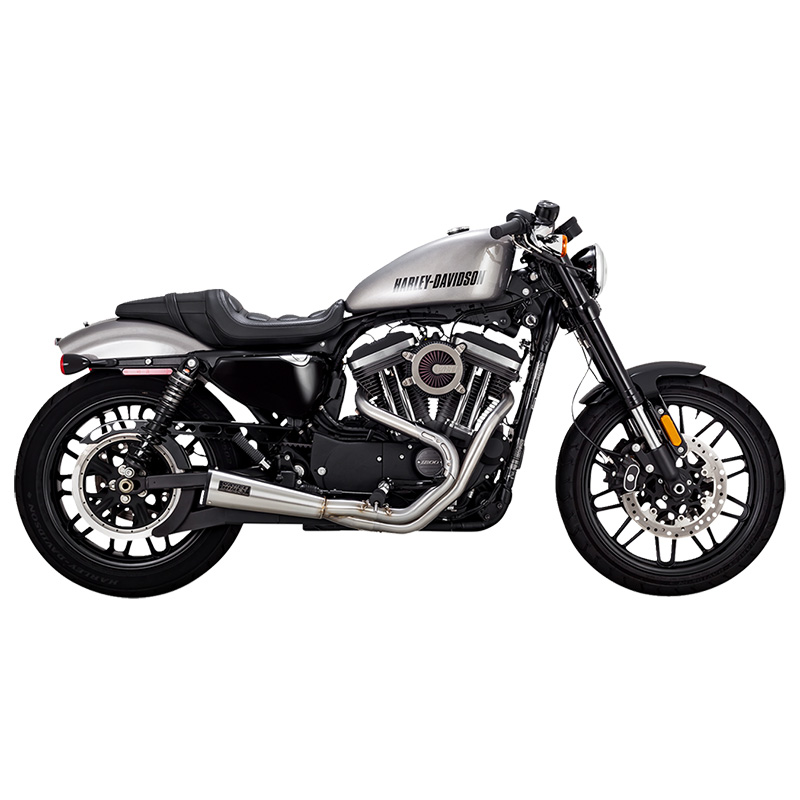 【決算セール】ステンレス アップスイープ 2-into-1 フルエキゾーストマフラー ブラッシュ