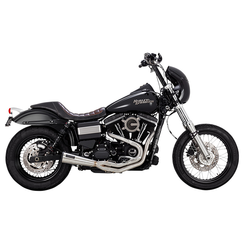 バンス＆ハインズ□アップスイープ 2 in 1 フルエキゾーストマフラー ステンレス 【91-17年 ダイナ】 Vance&Hines  Stainless 2:1 Upsweep Exhaust System 1800-2441 27625 / パインバレー