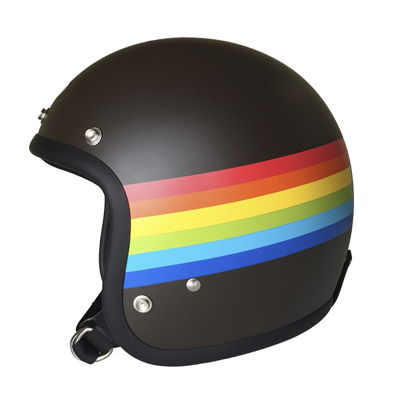 Bumblebee バンブルビー ジェットヘルメット レインボー マットブラウン 立花ヘルメット製gt Np1型帽体 Bumblebee Jethelmet Rainbow Mat Brown パインバレー