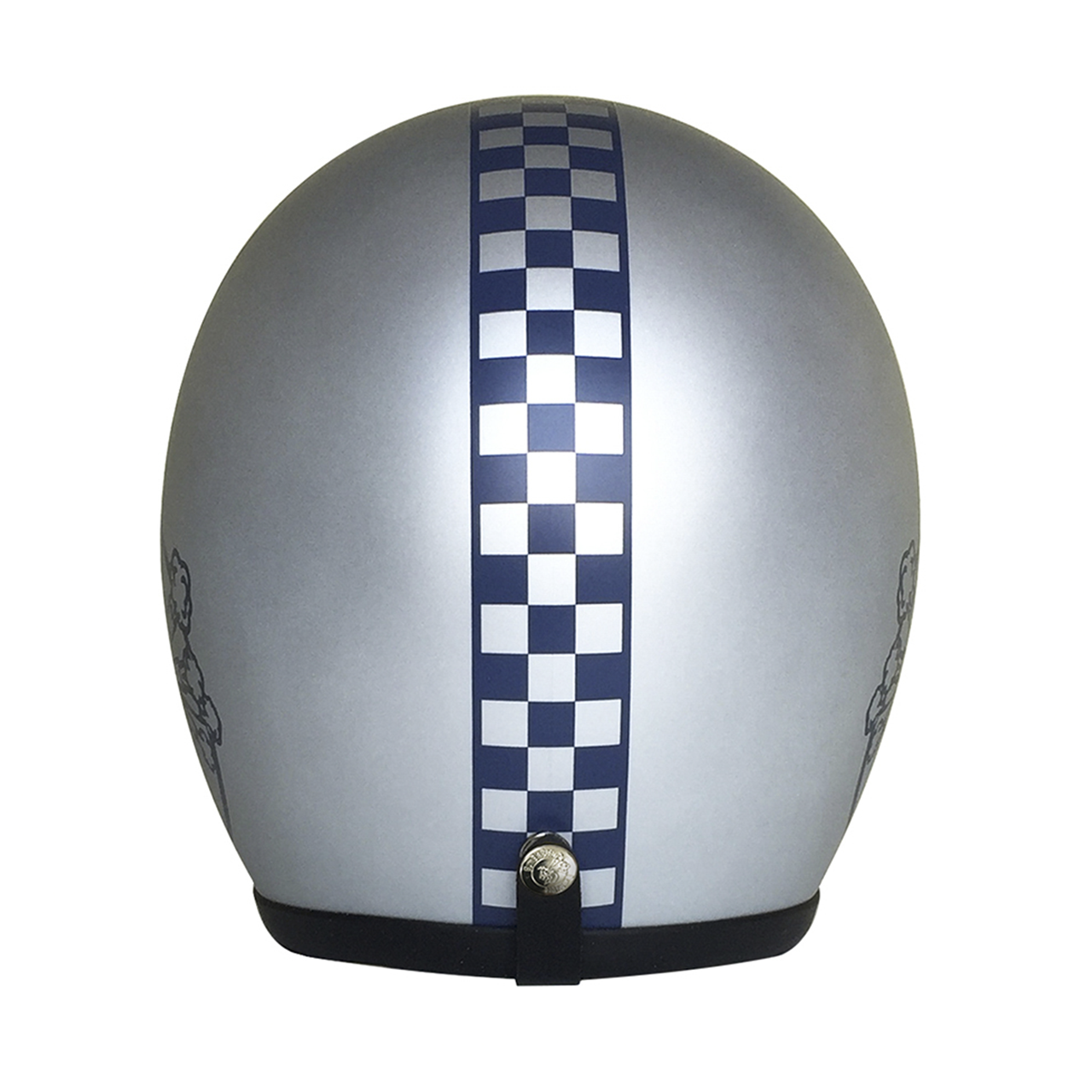 BumBleBee■バンブルビー ジェットヘルメット チェッカー/マットシルバー 立花ヘルメット製GT-NP1型帽体