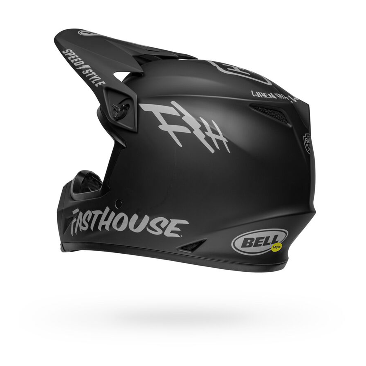 ベル■ MX-9 MIPS オフロードヘルメット ファストハウス マット ブラック/グレー BELL Helmets