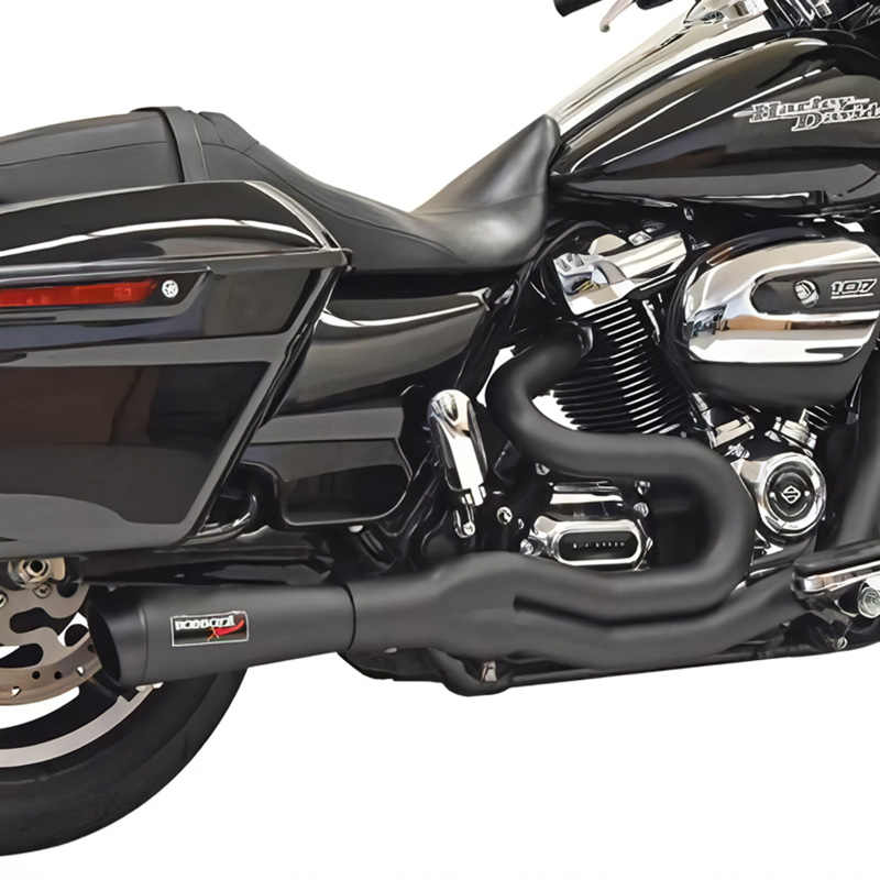 【クリスマスセール】ロードレイジ 2in1 フルエキゾーストマフラー ミッドレングス ブラック