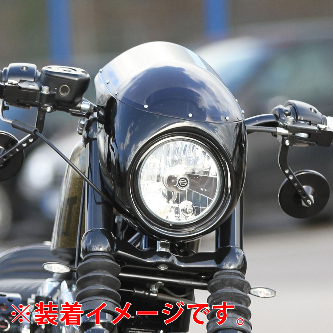 サンダーバイク■ フロントフェアリング カフェレーサー スモークウインドシールド 【04-22年スポーツスター】 Thunderbike