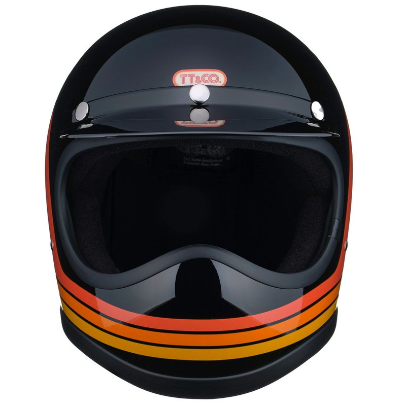 トゥーカッター SG/DOT セブンティーズライン フルフェイスヘルメット ブラック