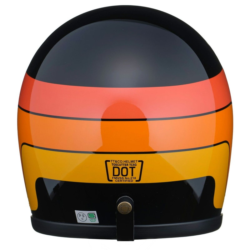 トゥーカッター SG/DOT セブンティーズライン フルフェイスヘルメット ブラック