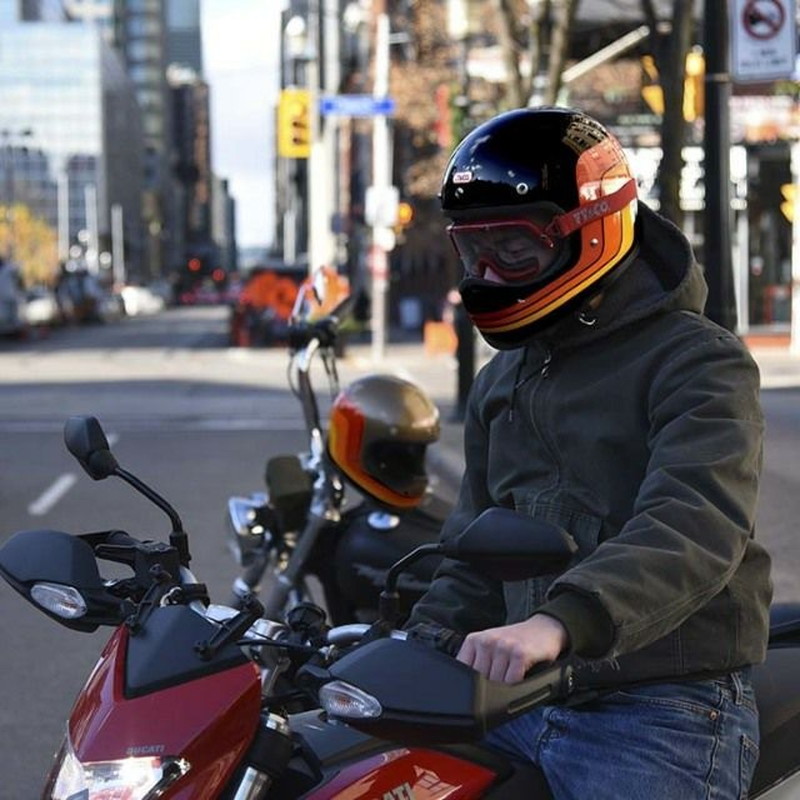 トゥーカッター SG/DOT セブンティーズライン フルフェイスヘルメット ブラック