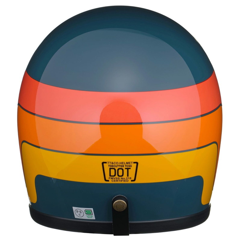 トゥーカッター SG/DOT セブンティーズライン フルフェイスヘルメット ヴィンテージブルー