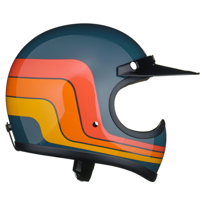 トゥーカッター SG/DOT セブンティーズライン フルフェイスヘルメット ヴィンテージブルー