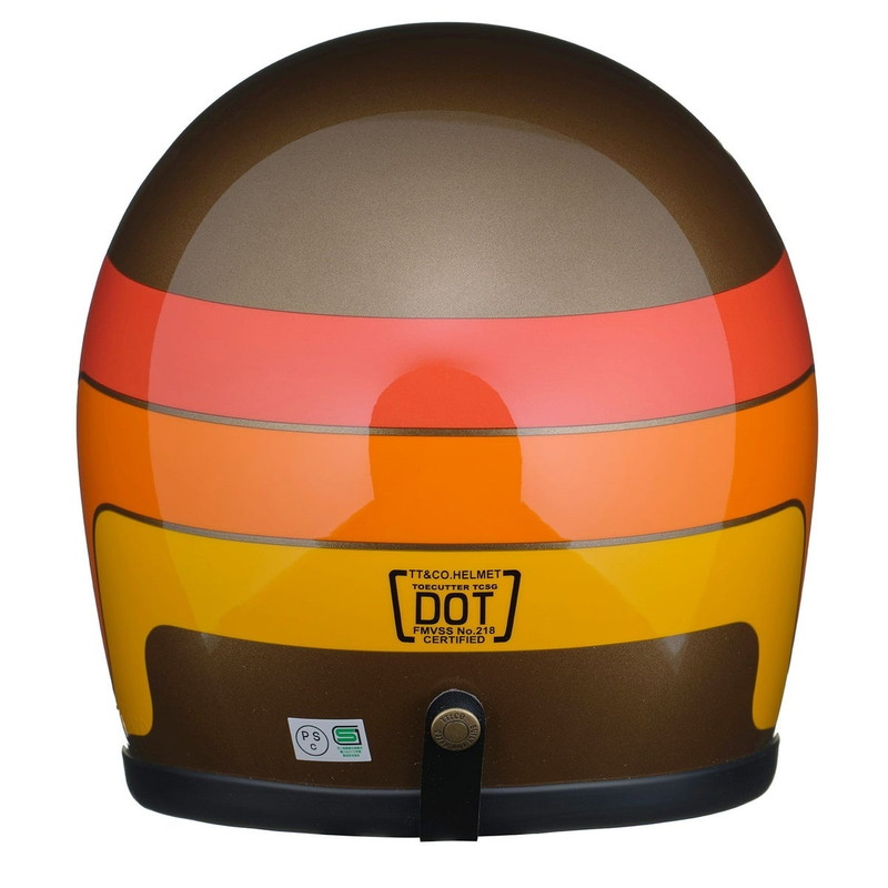 トゥーカッター SG/DOT セブンティーズライン フルフェイスヘルメット オールドゴールド