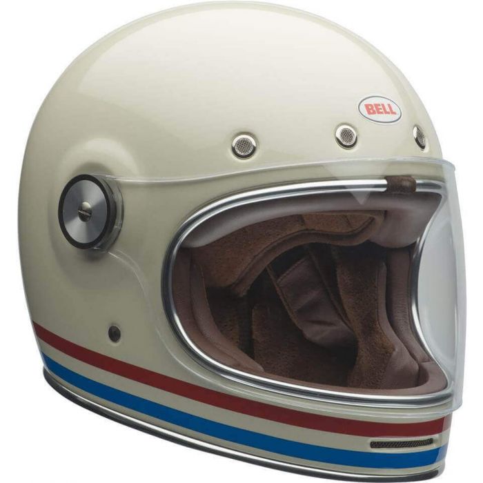 ベル■ ブリット フルフェイスヘルメット ストライプ グロス パールホワイト/オックスブラッド/ブルー BELL Helmets