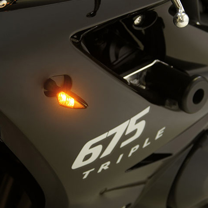 【車検対応】LEDウインカー マイクロローンバス ダーク マットブラック/スモーク (左前/右後用)