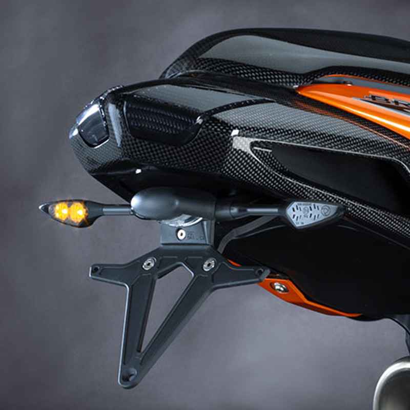 【車検対応】LEDウインカー マイクロローンバス ダーク マットブラック/スモーク (左前/右後用)