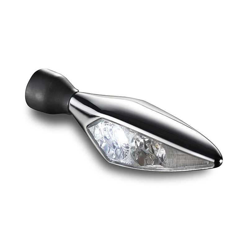 【車検対応】ポジションライト付きLEDウインカー マイクロローンバス PL クローム/クリア （右前用）